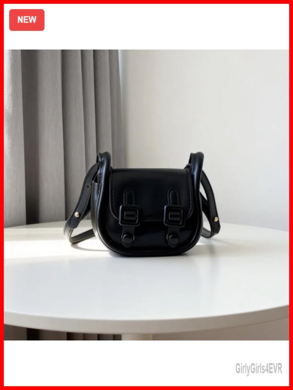 Mini Saddle Crossbody Bag for Women Vintage Style Small Shoulder Bag Structured